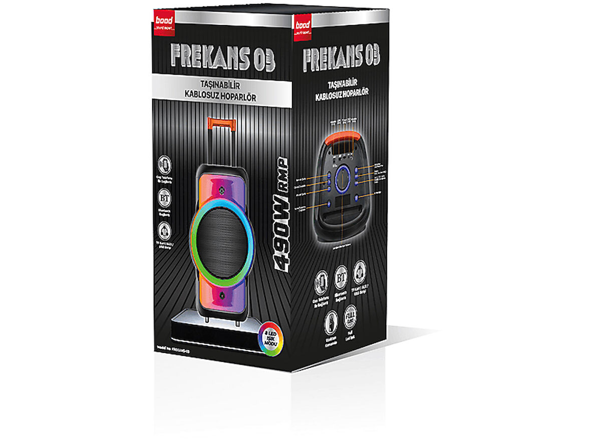 BOOD Frekans 03 Hifi Taşınabilir Portable Bluetooth Hoparlör Siyah