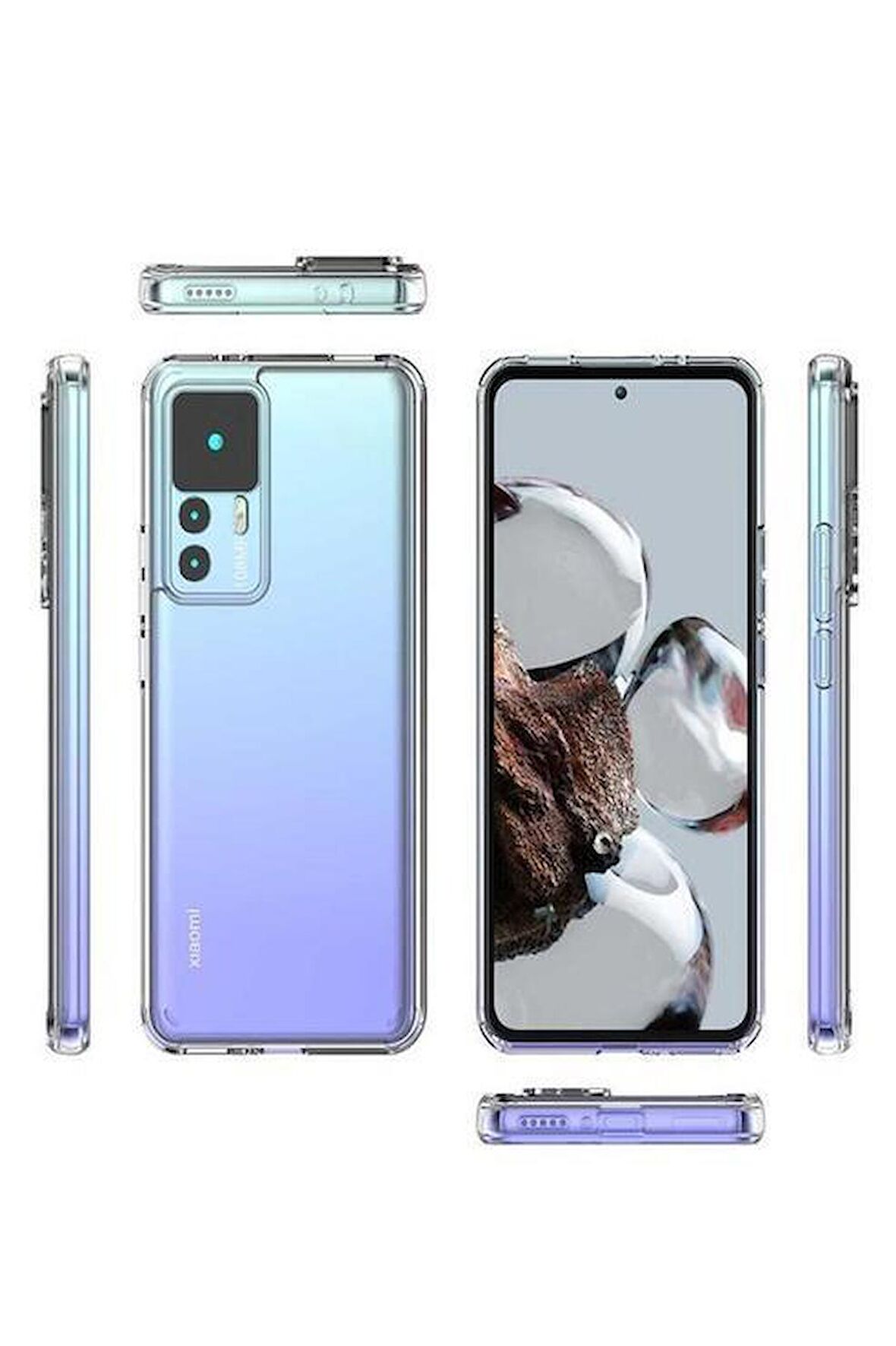 Xiaomi Mi 12T Kılıf Şeffaf Lüx Ultra Koruma Silikon