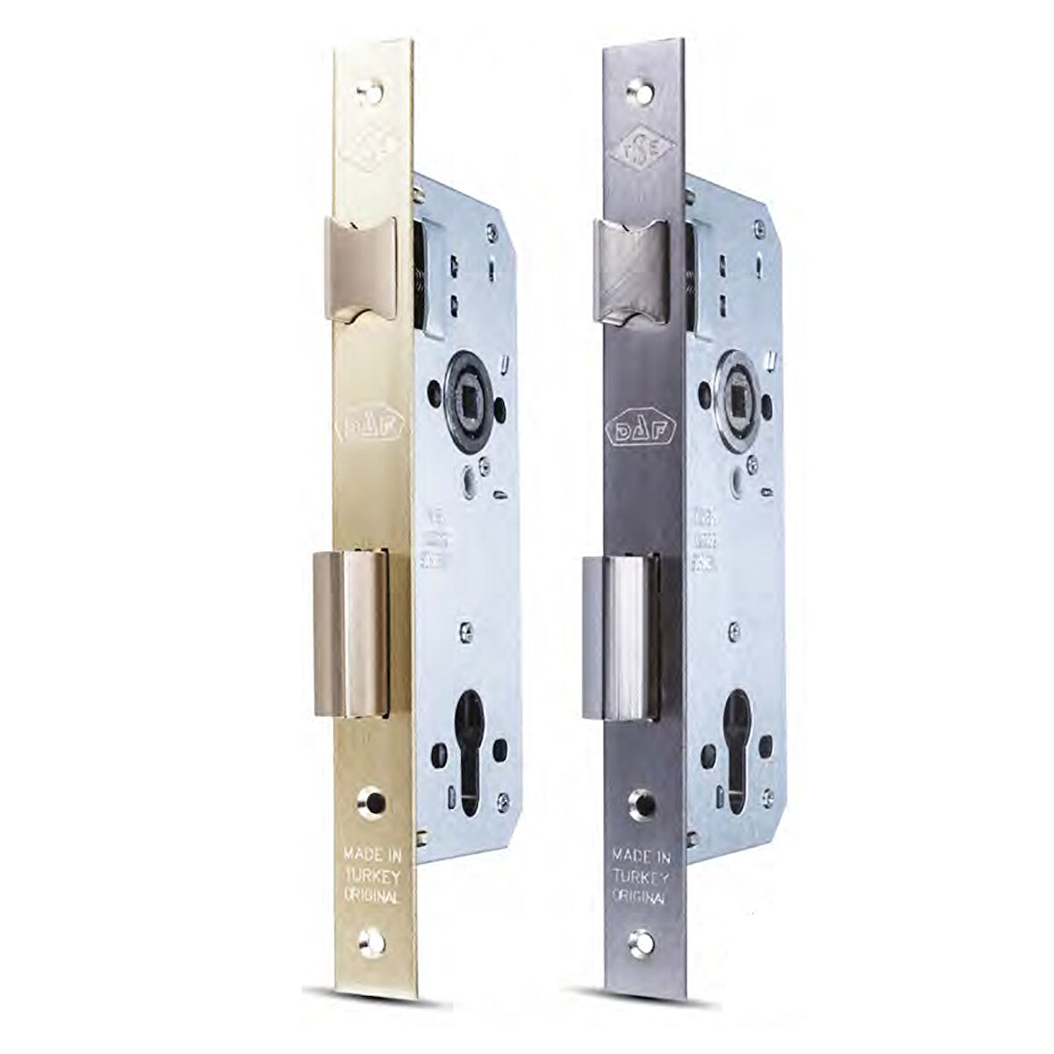 Daf Kilit 510 Dış Kapı 40Rst Silindirli Kare Saten