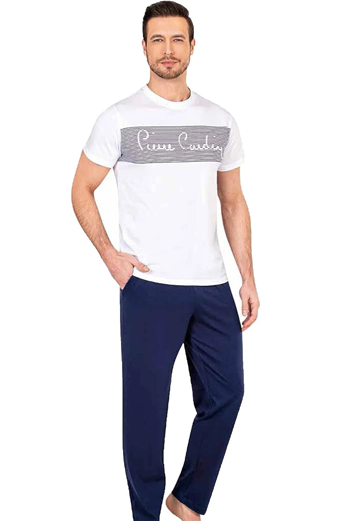 Pierre Cardin Yazılı Erkek Pijama Takım