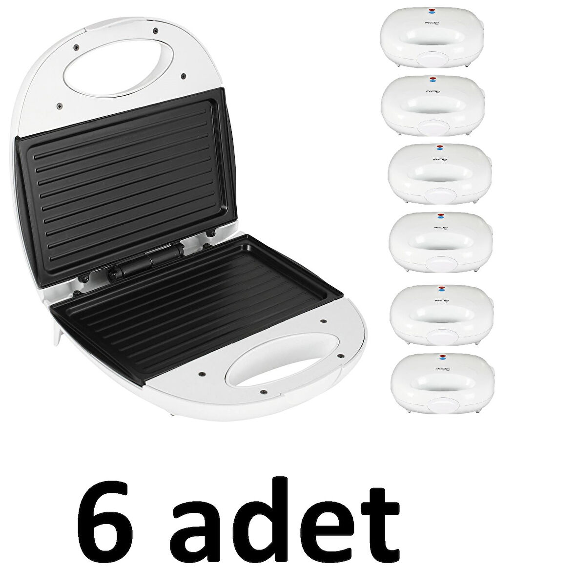 Awox Rapid Mini Tost Makinesi  (6 ADET) Yanmaz yapışmaz teflon yüzey