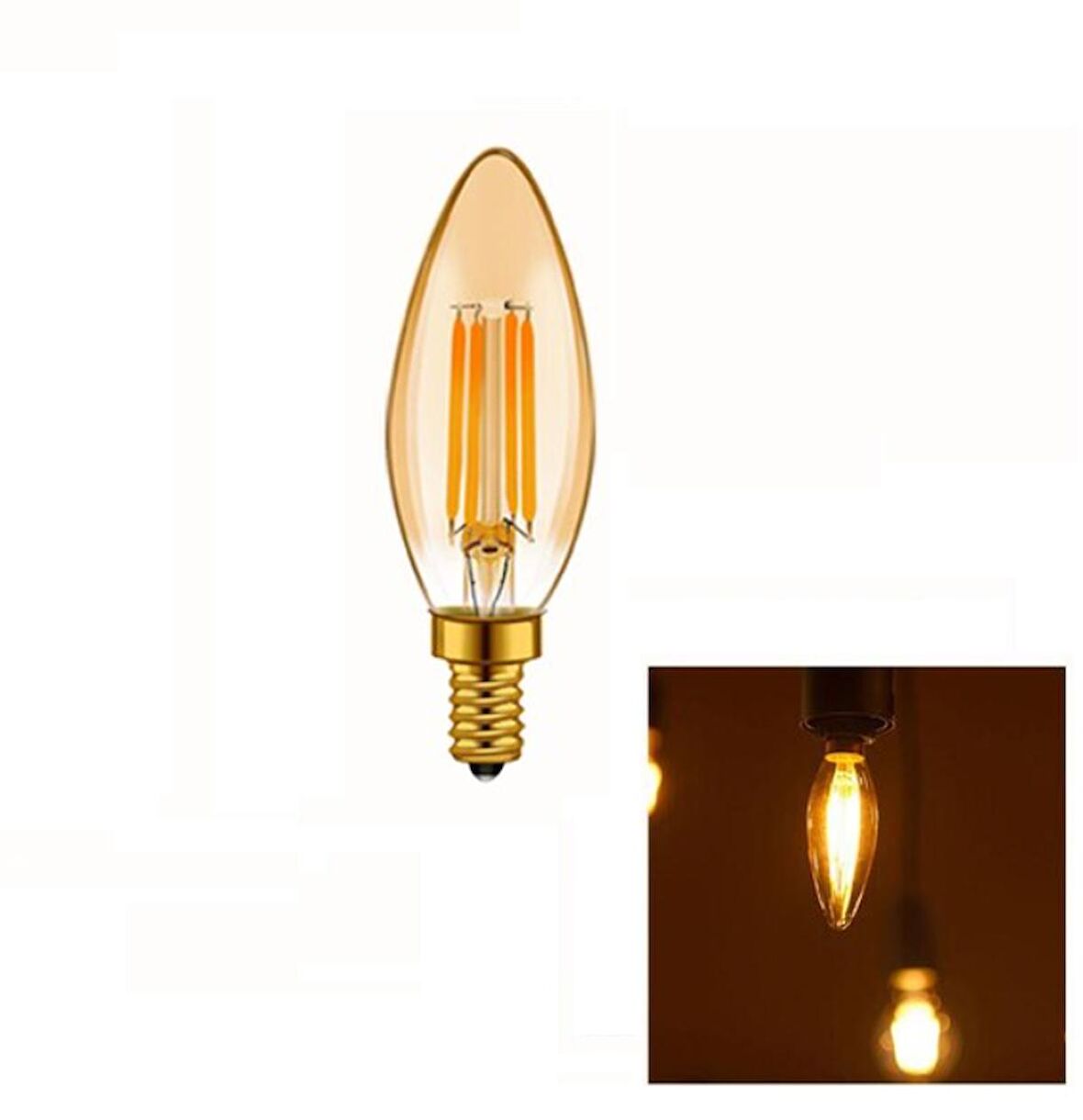 Cata 4 Watt Rustik Led Ampul CT-4280 Amber Renk