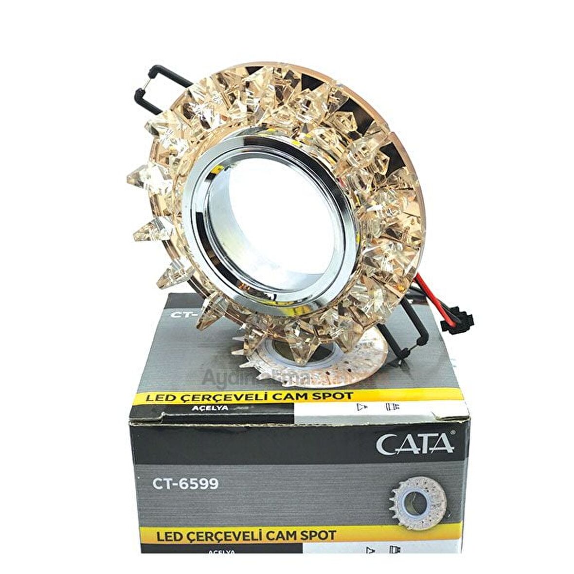 Cata Günışığı Led Çerçeveli Açelya Kristal Cam Spot CT-6599