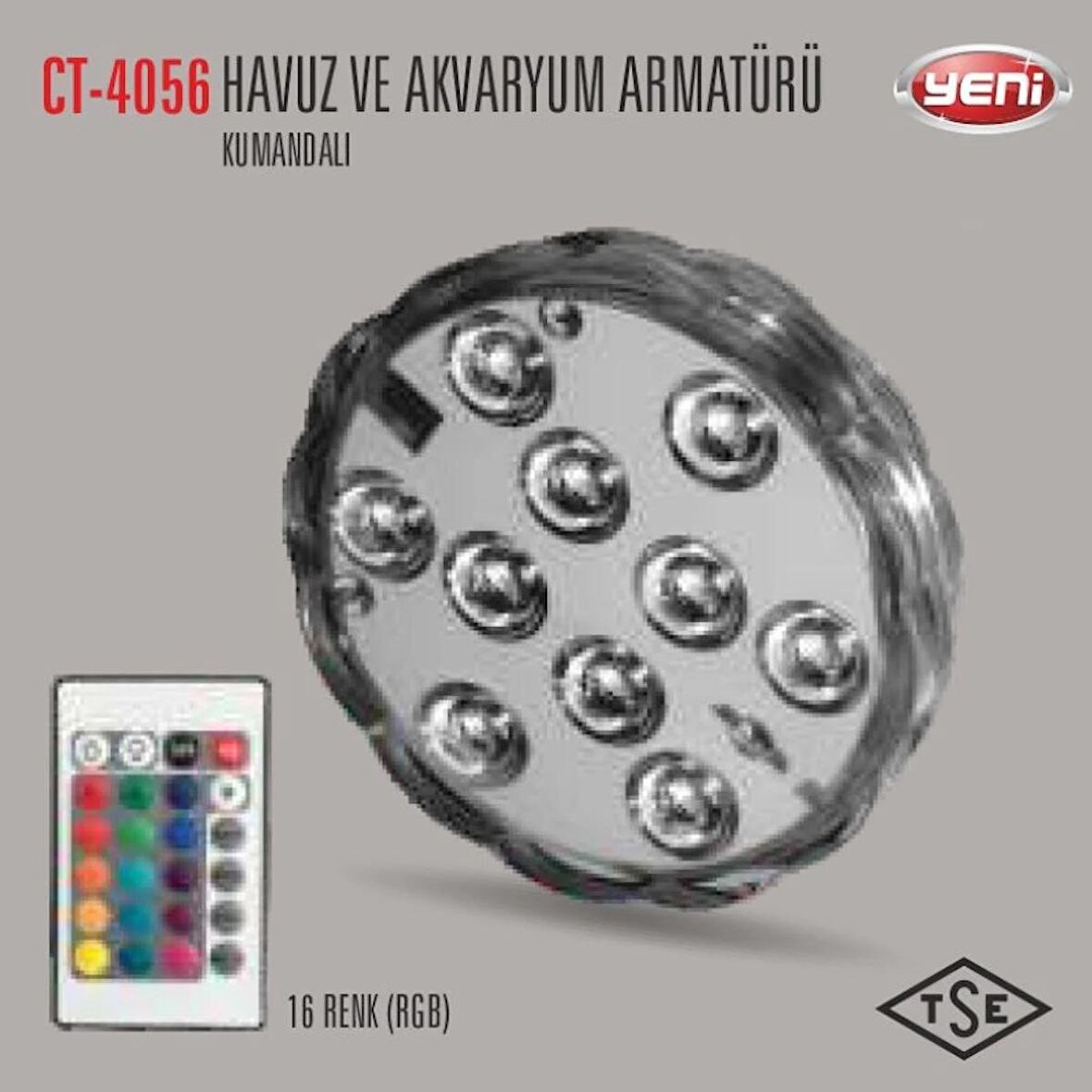 Cata Ct-4056 Akvaryum Ve Havuz Armatürü Rgb Uzaktan Kumandalı