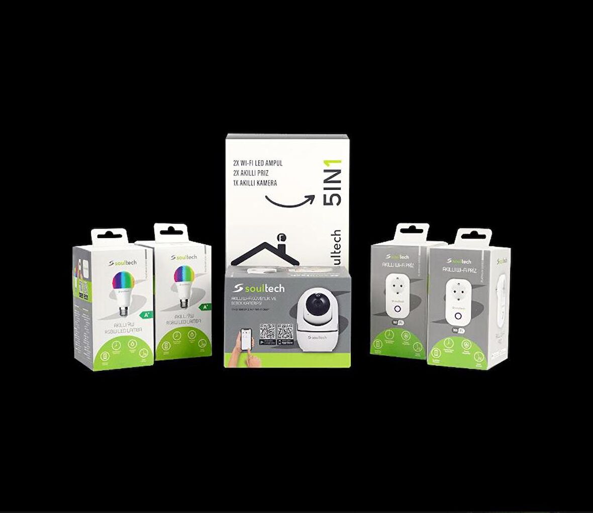 Soultech Akıllı Ev Ürünleri Paketi 5in1 - AEPAKET