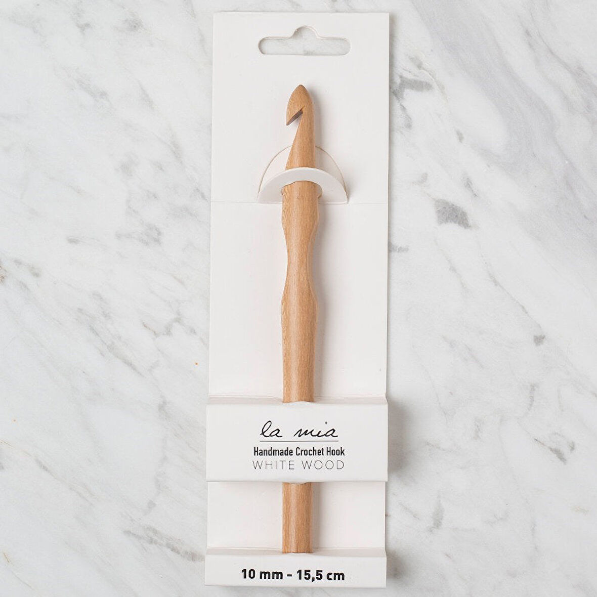 La Mia Whitewood 10 mm 15.5 cm Ahşap Yün Tığ