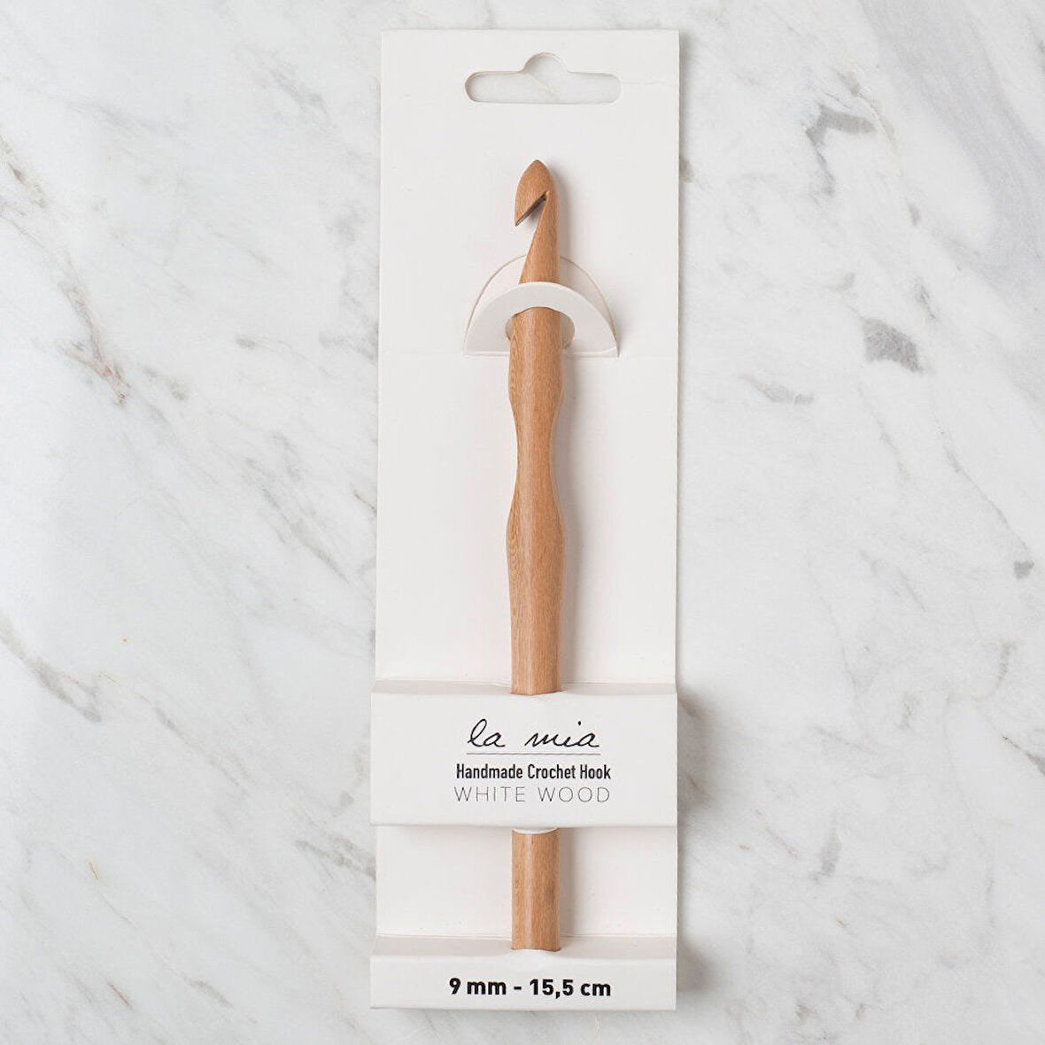 La Mia Whitewood 9 mm 15.5 cm Ahşap Yün Tığ