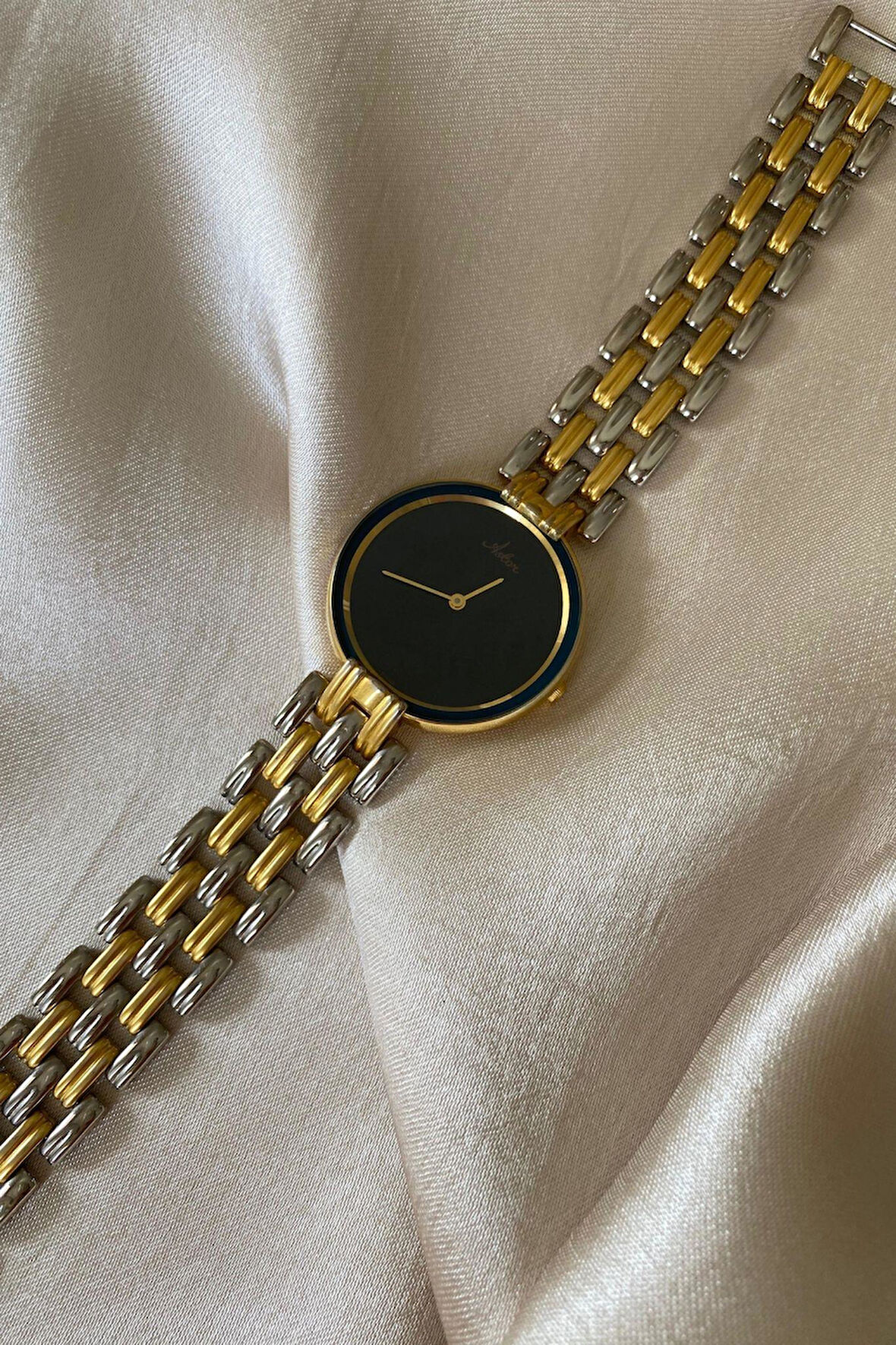 Astor Sarı Gümüş Renk Paslanmaz Çelik Kordon Orijinal Vintage Erkek Kol Saati