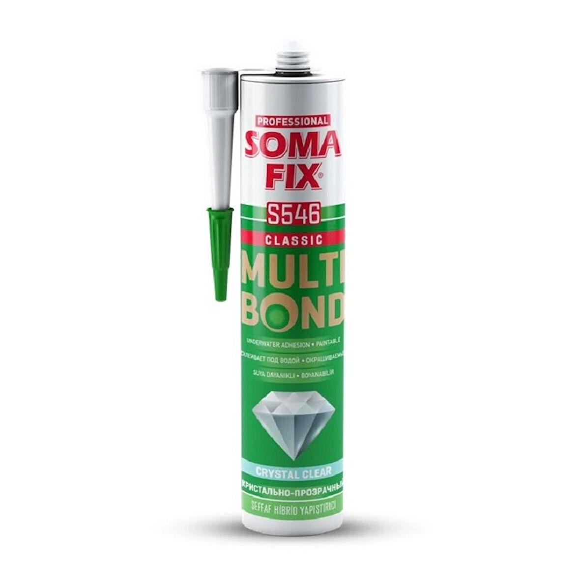 300 ml Somafix Multi Bond Hibrid Sıvı Çivi Yapıştırıcı Şeffaf Kristal