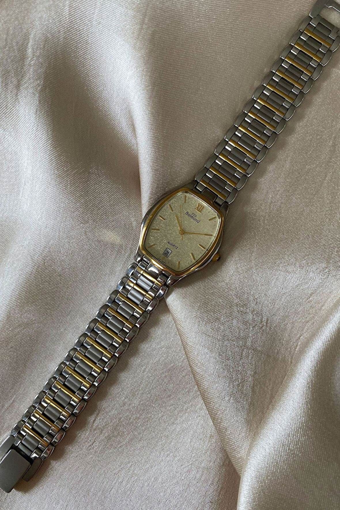 Belmond Sarı Gümüş Renk Paslanmaz Çelik Kordon Orijinal Vintage Erkek Kol Saati