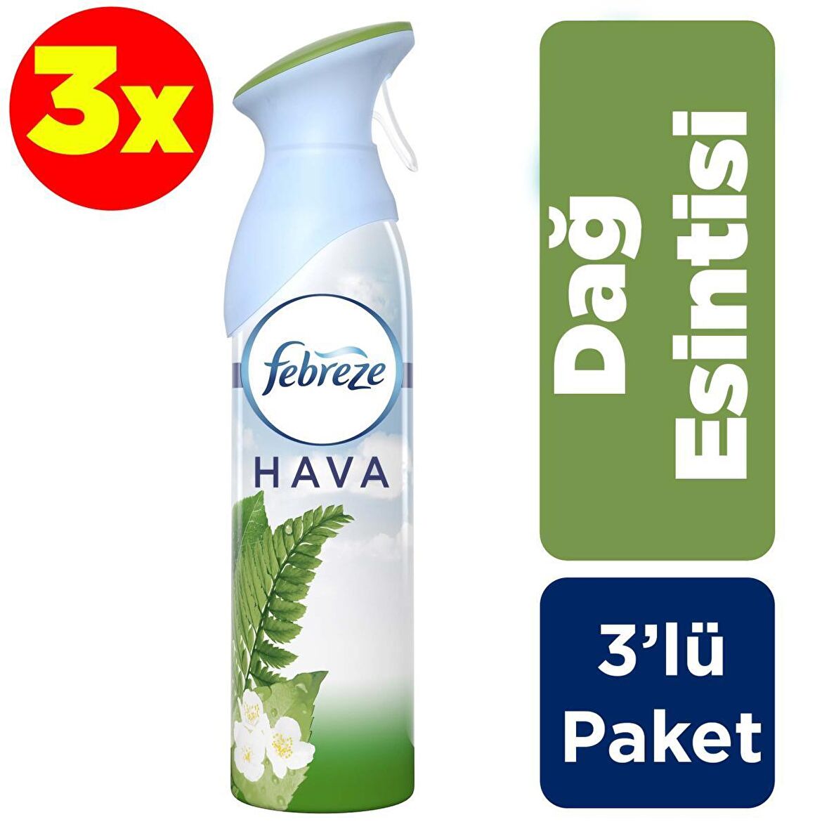 Febreze Hava Ferahlatıcı Sprey Oda Kokusu Dağ Esintisi 300 Ml X 3 Adet