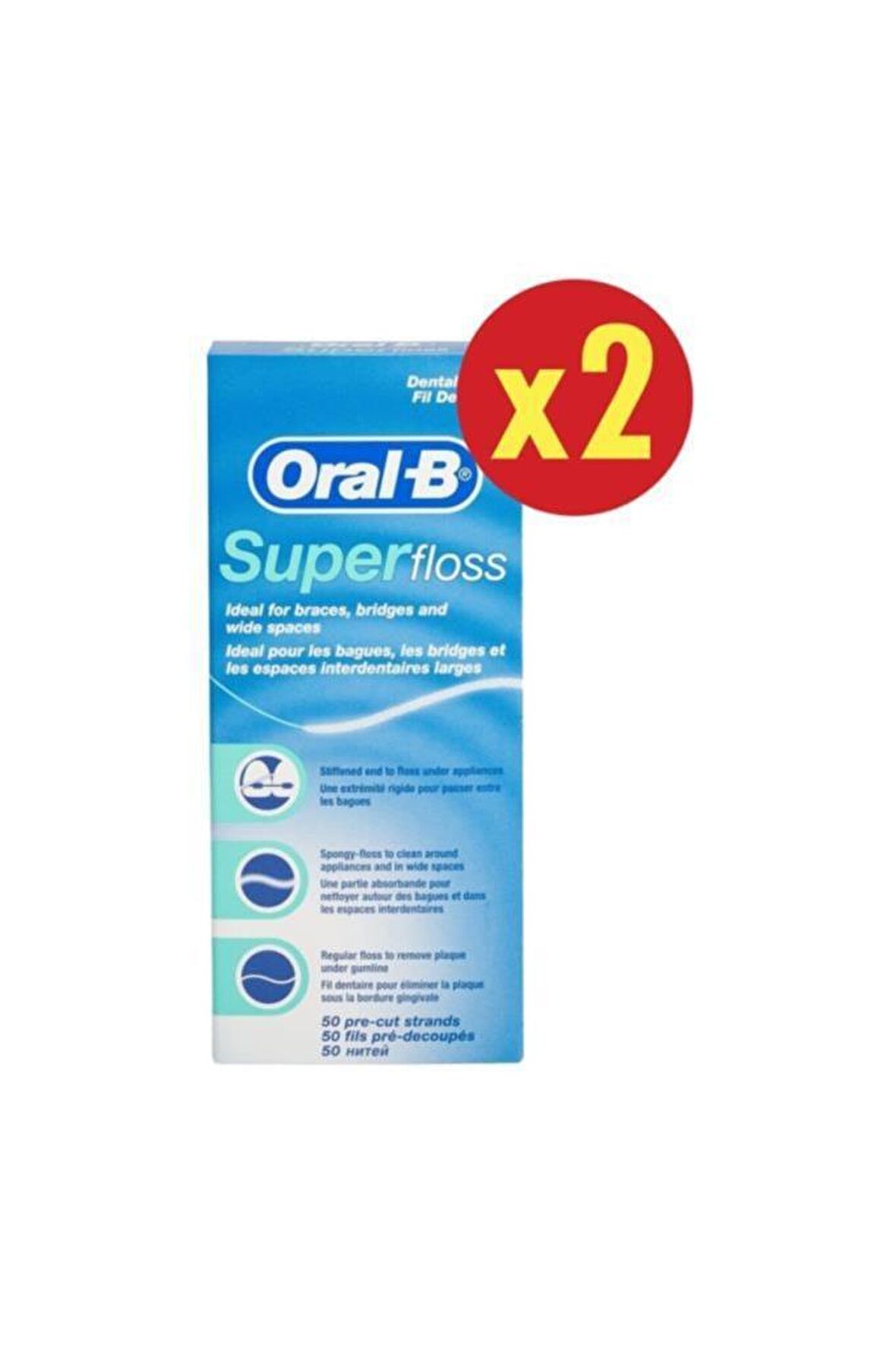 Super Floss Diş İpi 50 Adet x 2