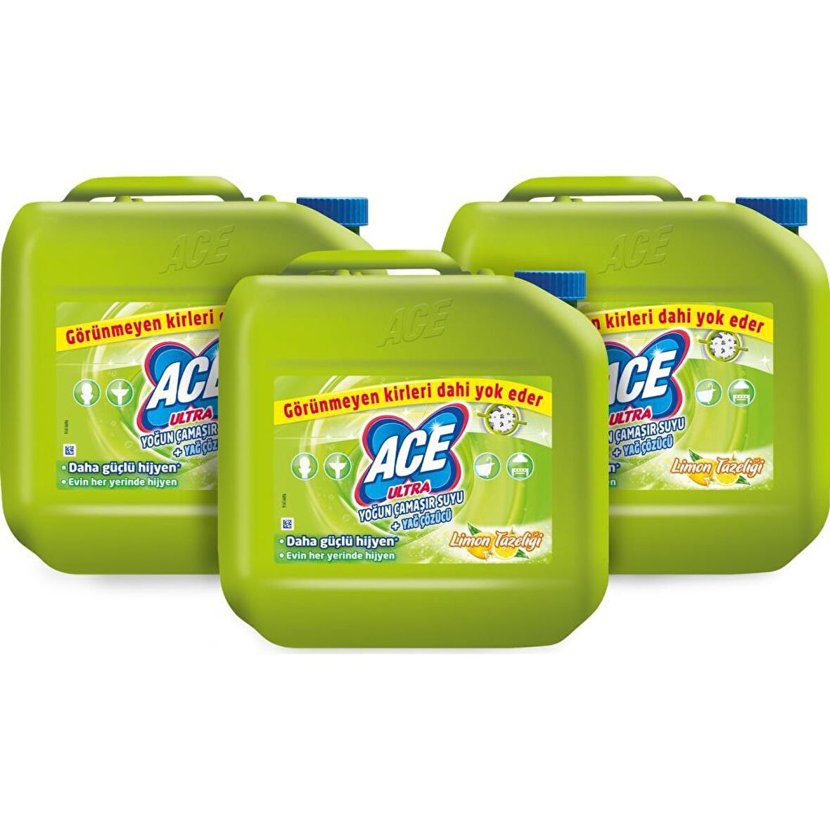 Ace Ultra Limon Normal Sıvı Çamaşır Suyu 3 x 3 kg