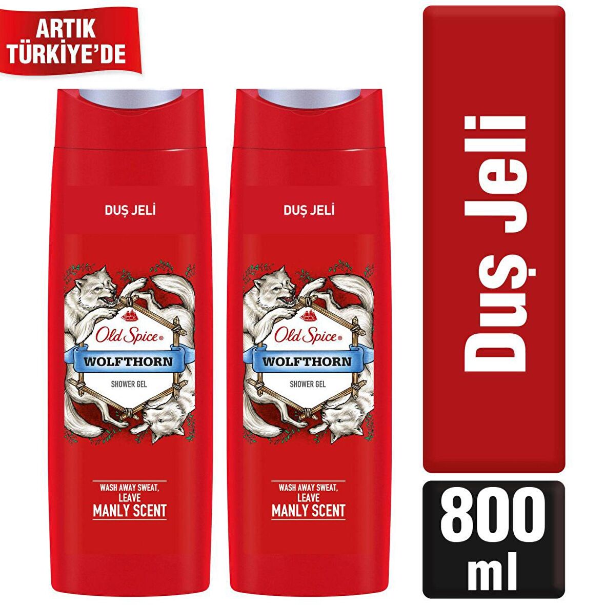 Old Spice Wolfthorn Nemlendirici Tüm Ciltler İçin Vücut Şampuanı 2 x 400 ml