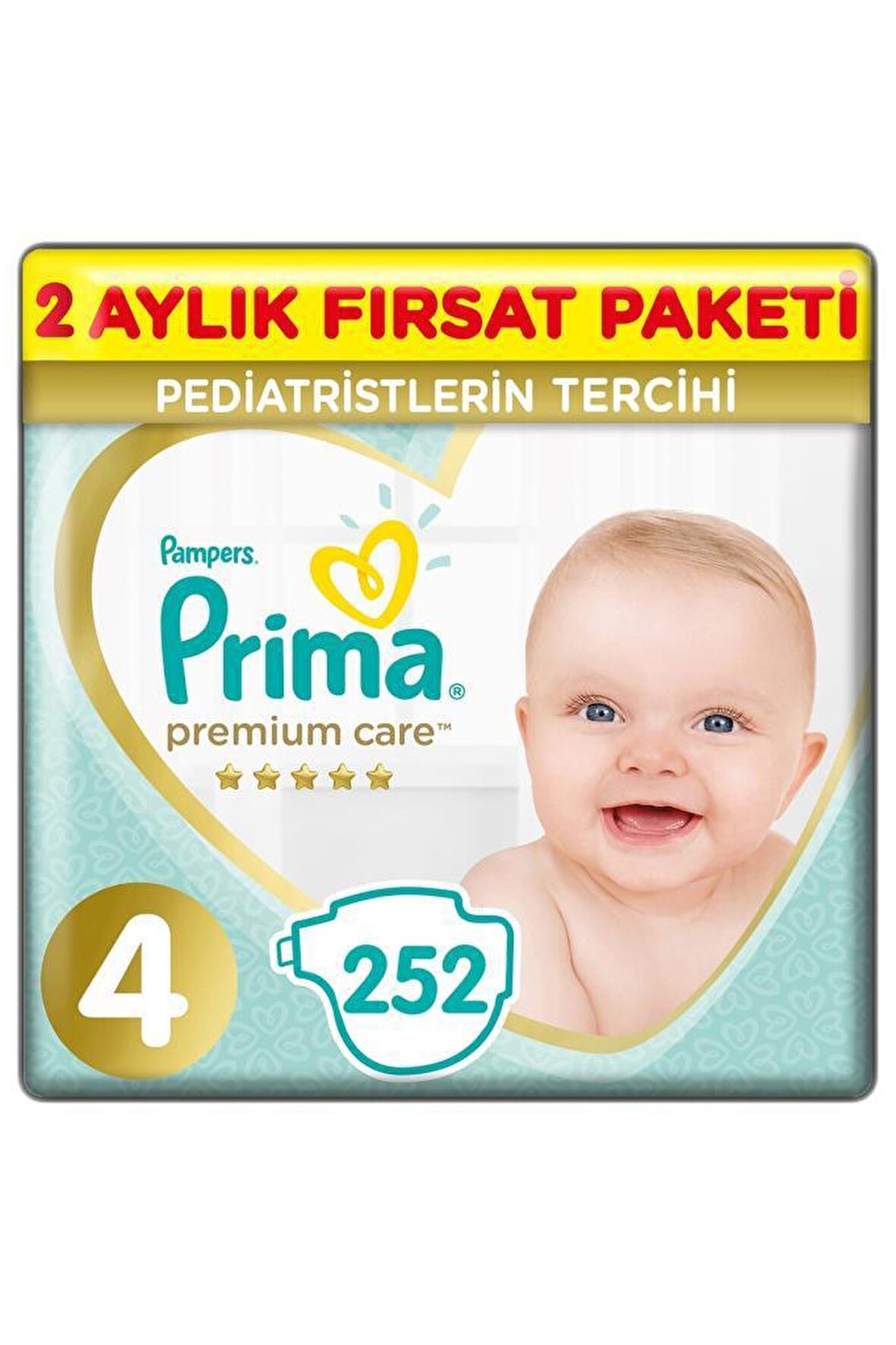 Prima Bebek Bezi Premium Care 4 Beden 252'li Maxi 2 Aylık Fırsat Paketi ( 126'lı X 2 )