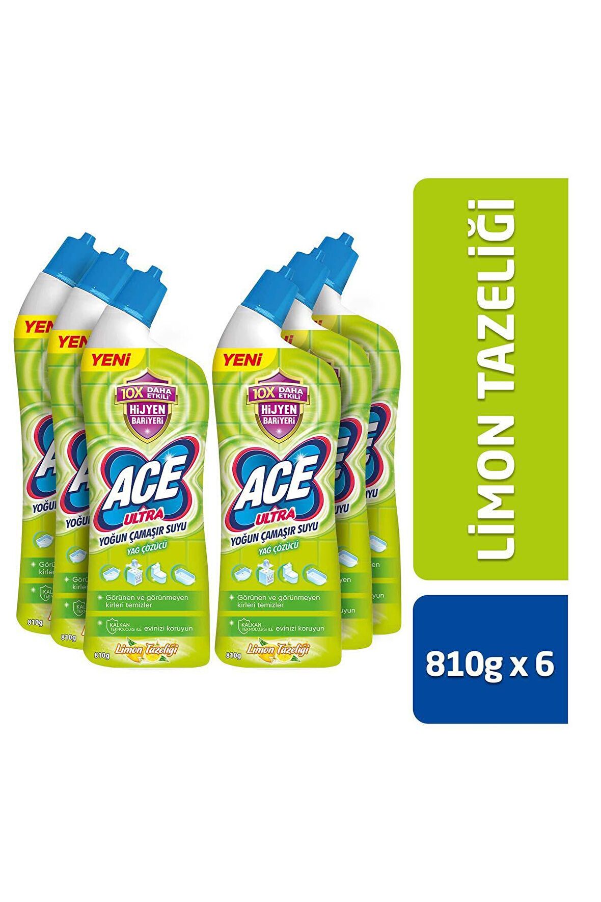 ACE Ultra Yoğun Kıvamlı Çamaşır Suyu Limon Tazeliği 750 ml