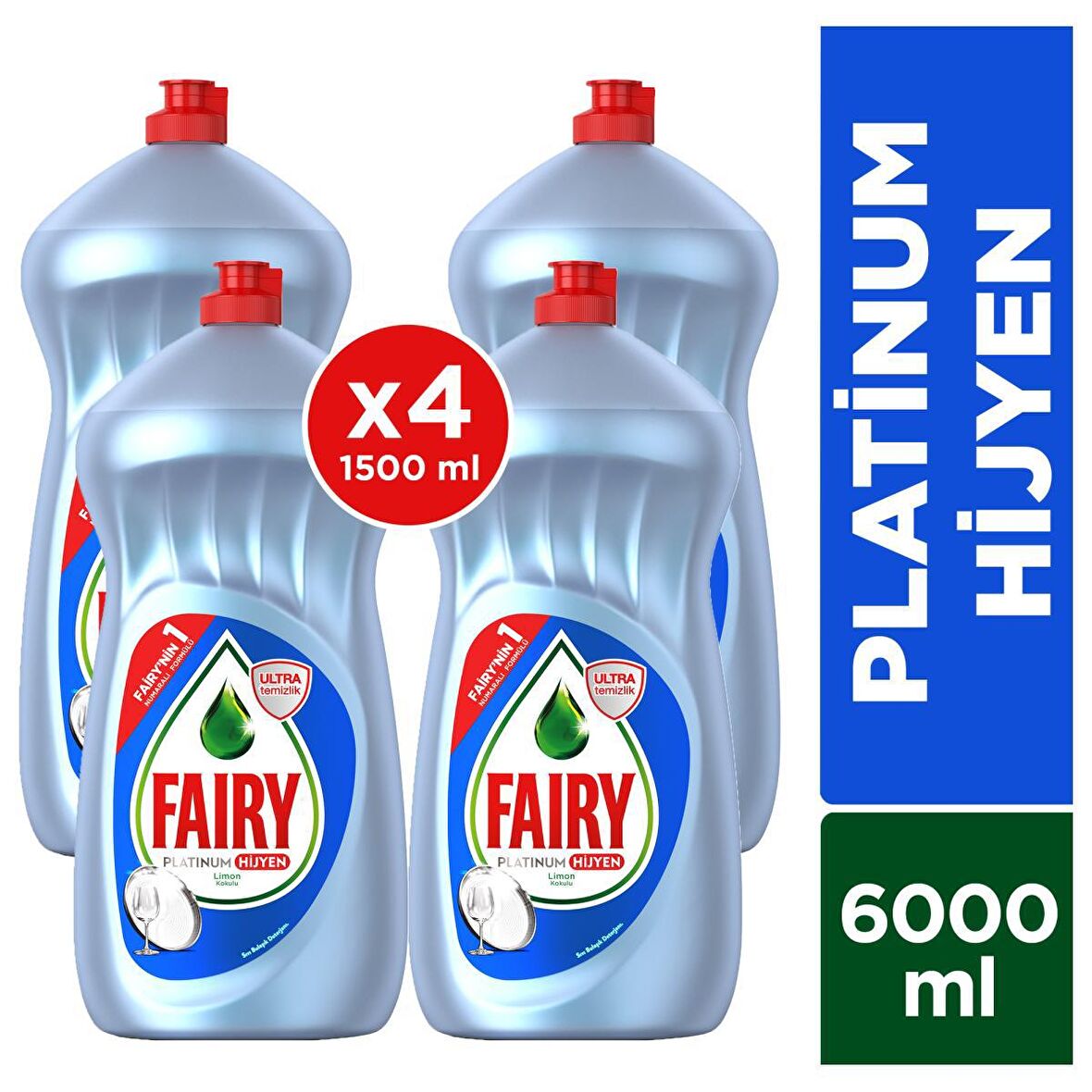 Fairy Platinum Hijyen Sıvı Elde Yıkama Deterjanı 6 lt 