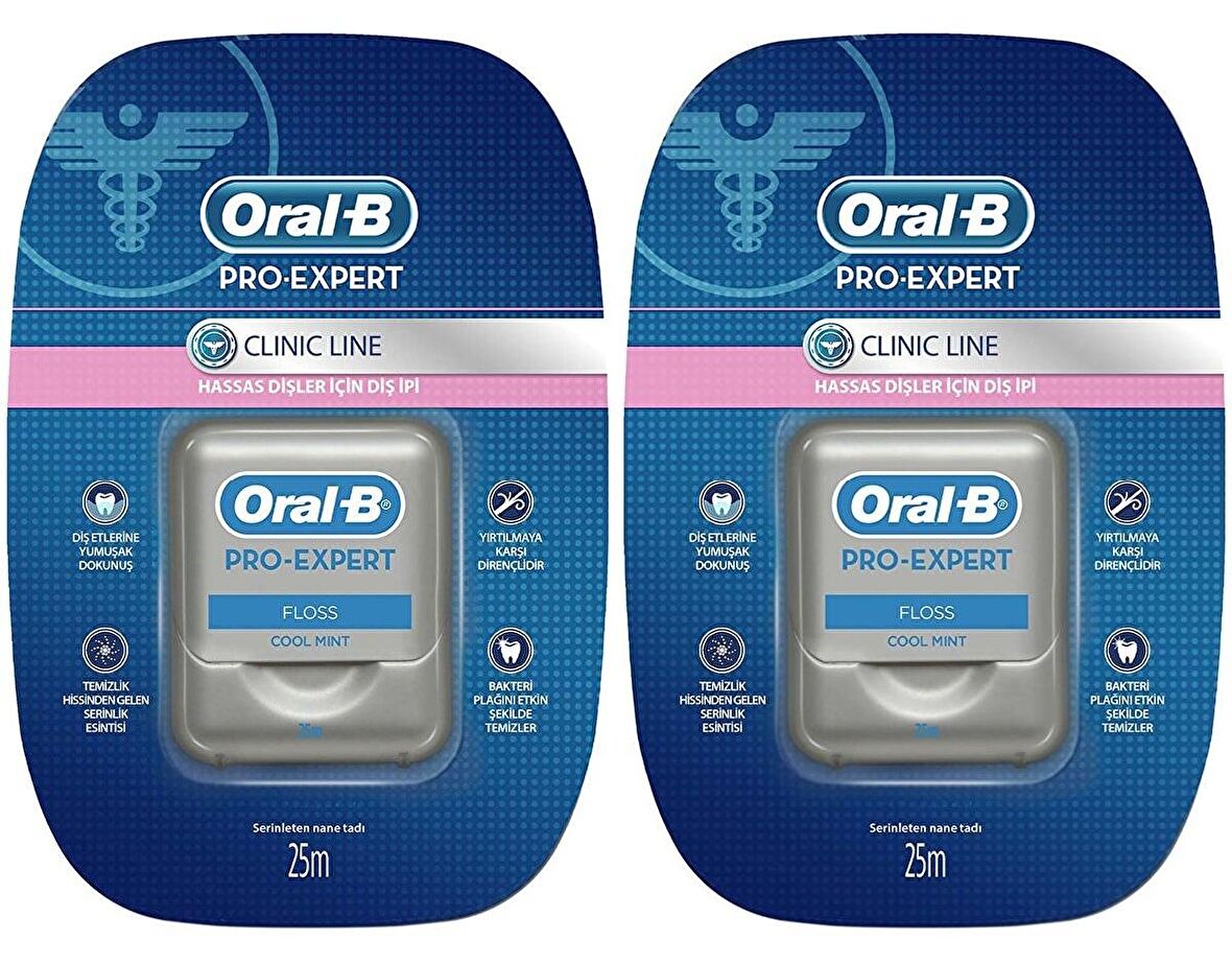 Oral-B Diş İpi Pro-Expert Clinic Line 25 metre x 2 Adet