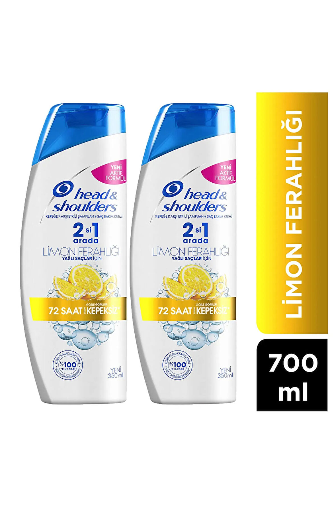 Limon Ferahlığı 2'si 1 Arada Kepeğe Karşı Etkili Şampuan 350 Ml X 2 Adet