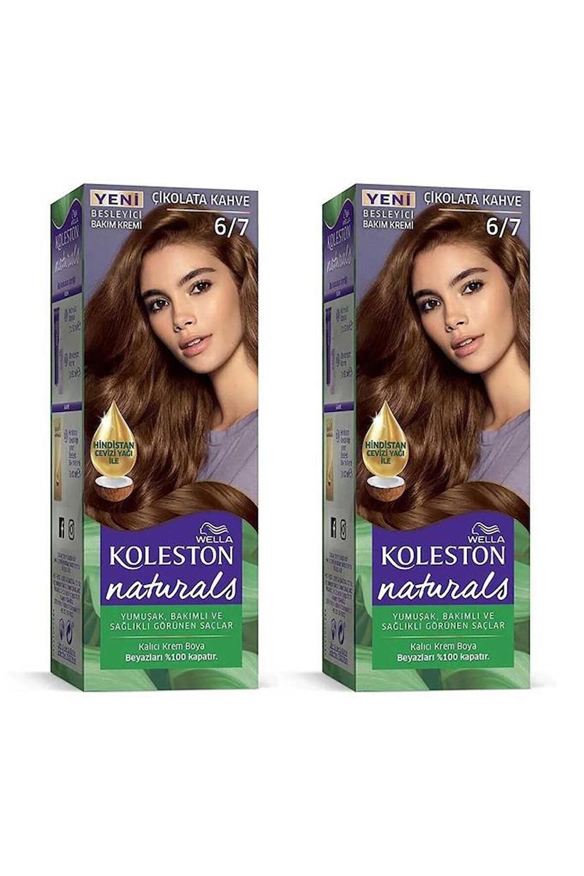 Koleston Naturals Saç Boyası 6/7 Çikolata Kahve x2 Paket