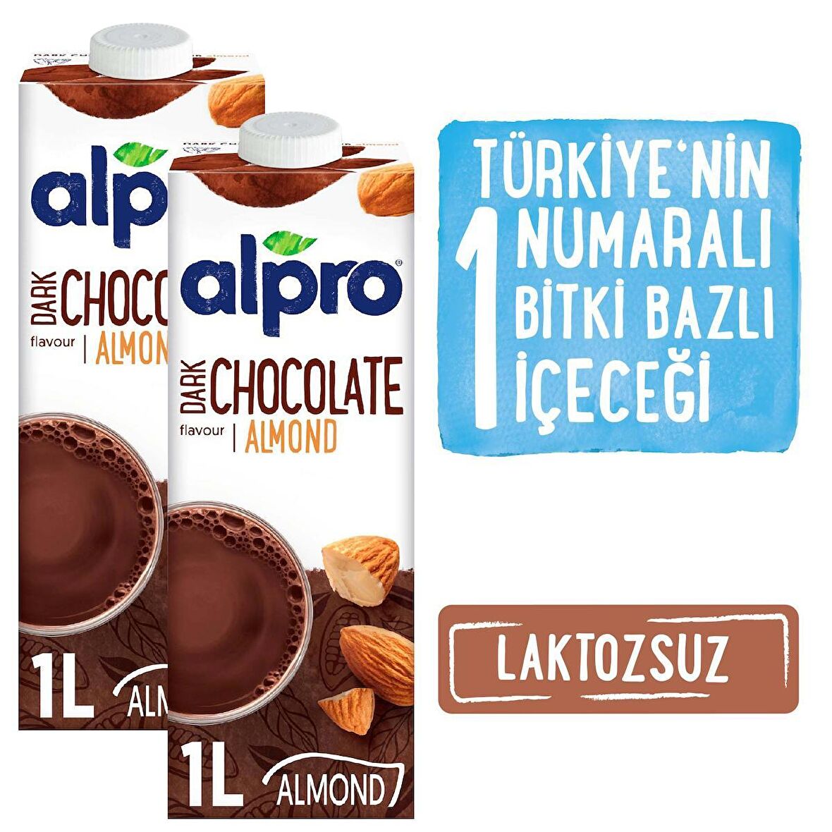 Alpro Bitter Çikolata Badem İçeceği 2x1 L