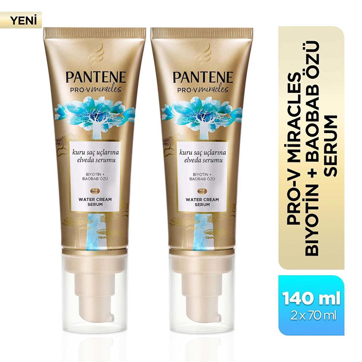 Pantene Hydra Glow Kuru Saç Uçlarına Elveda Serumu 70 ml x 2