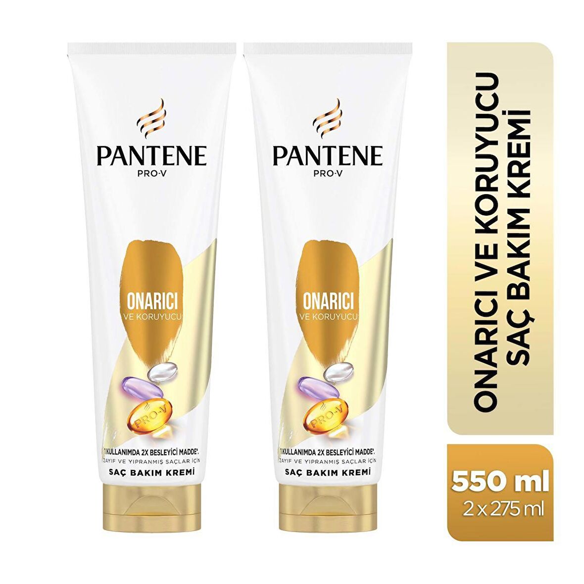 Pantene Onarıcı ve Koruyucu Saç Bakım Kremi 275 ml x2