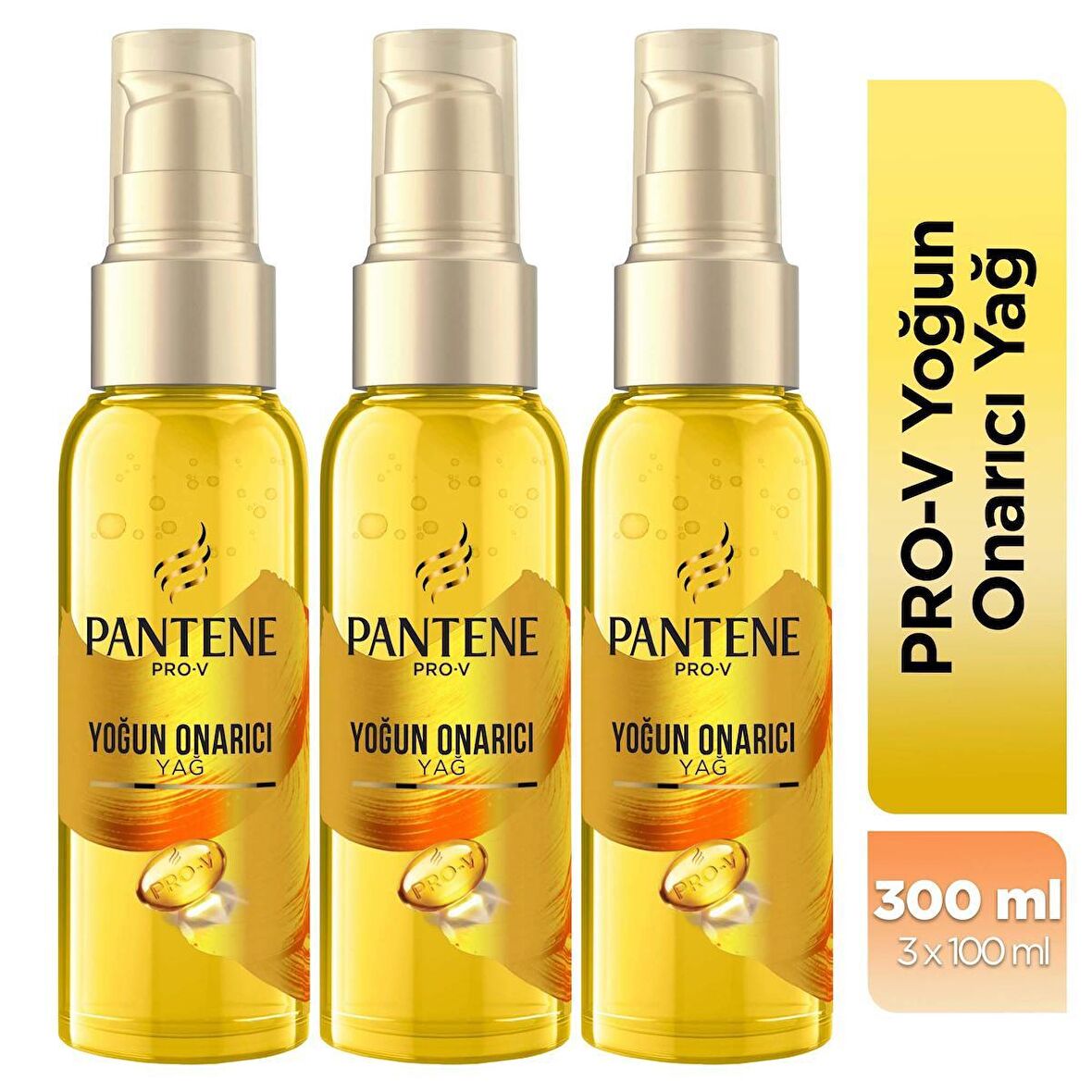 Pantene Saç Bakım Yağı Keratin Özlü Onarıcı E Vitaminli 100 ml x 3