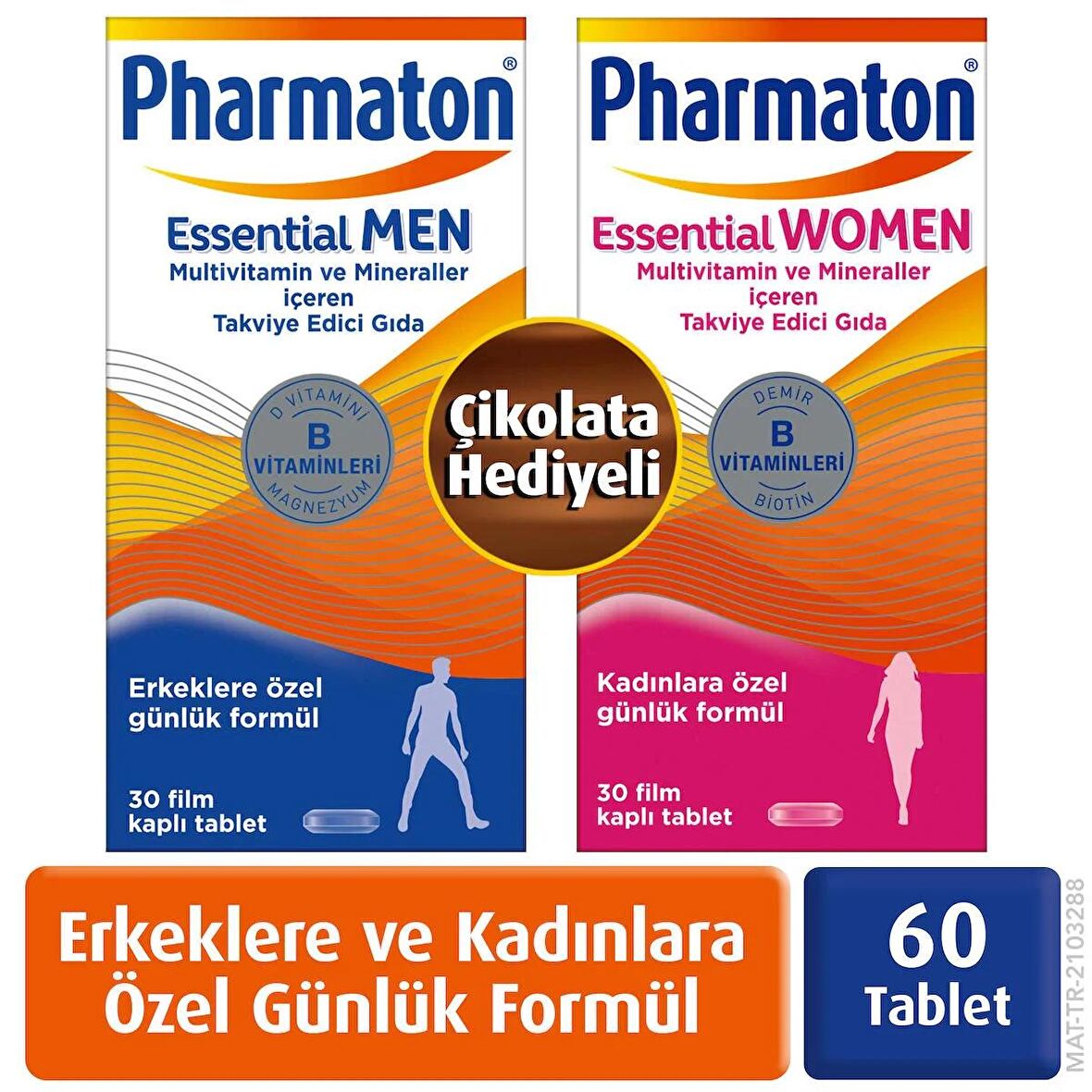 PHARMATON Men  & Women Çikolata Hediyeli