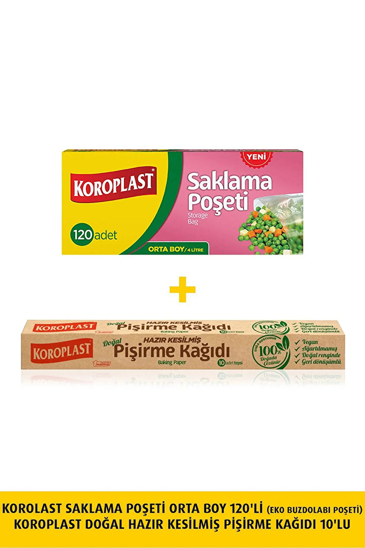 Saklama Poşeti Orta120li Eko X1 Adet Hazır Kesilmiş Pişirme Kağıdı 10lu X1 Adet