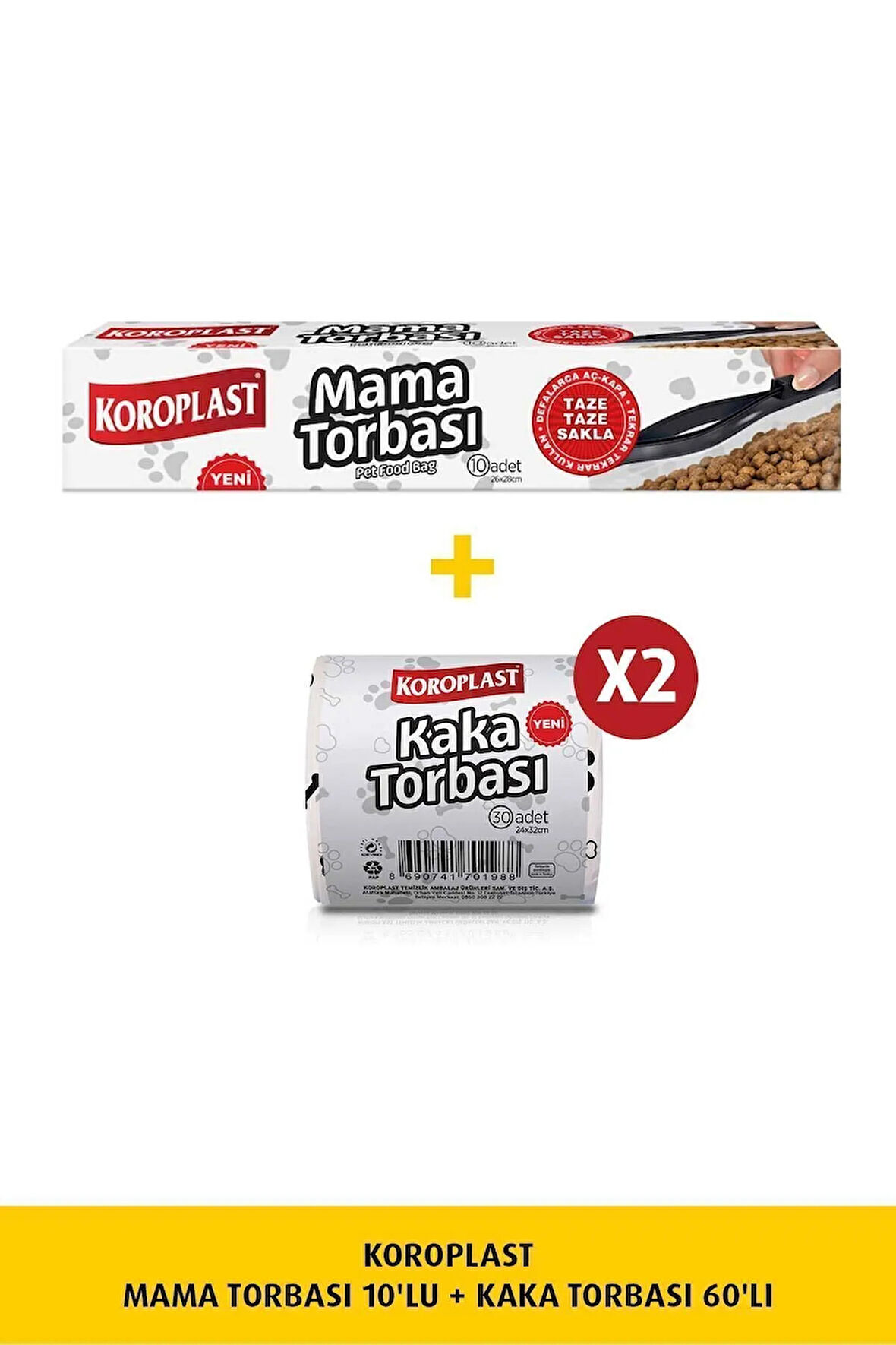 Mama Torbası 10'lu +2  Ad. Kaka Torbası 30'lu