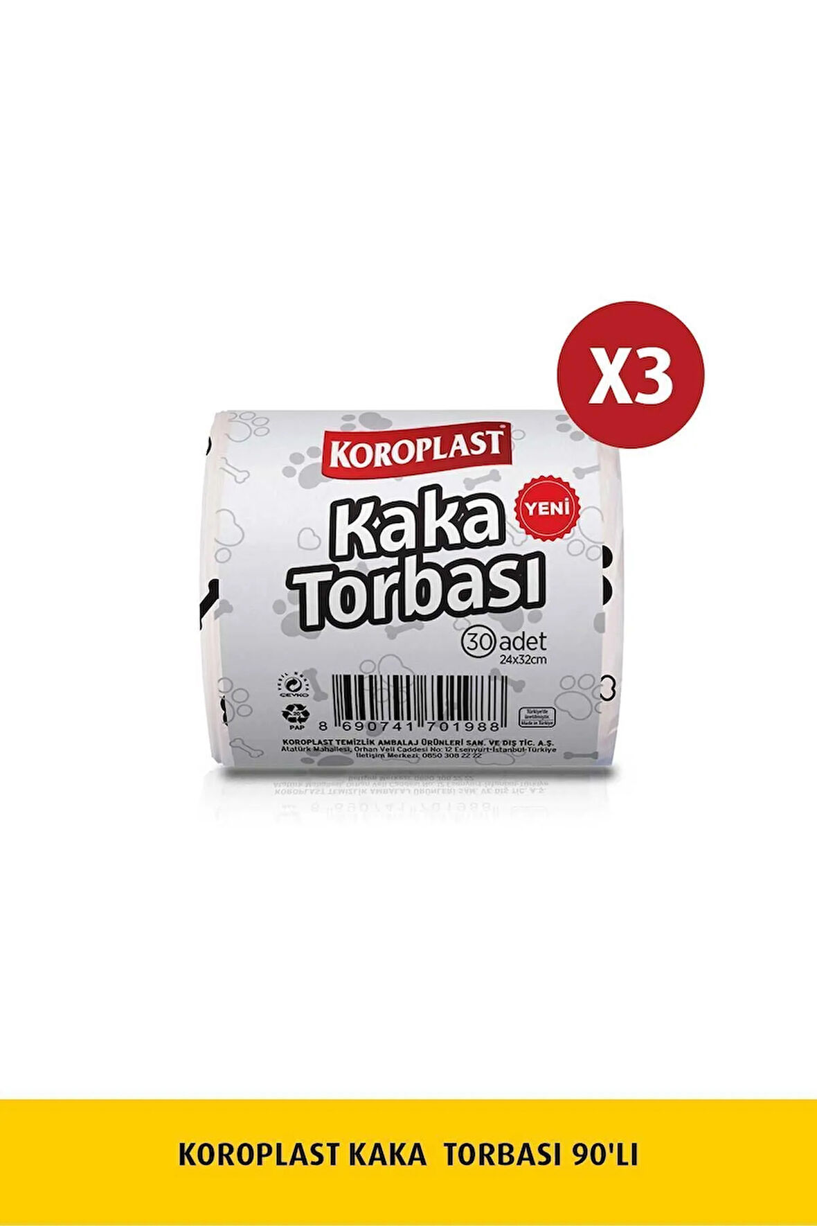 Kaka Torbası 30'lu X 3 Adet