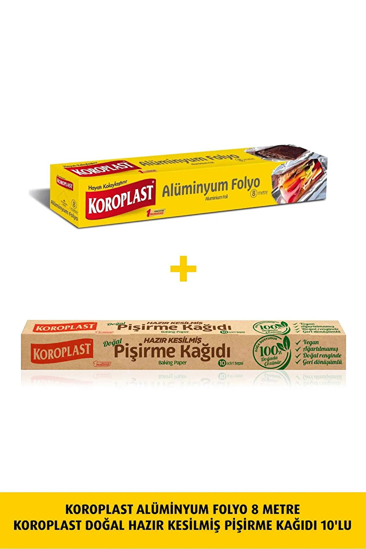 Alüminyum Folyo 8 Metre X1 Adet Hazır Kesilmiş Pişirme Kağıdı10lu X1 Adet