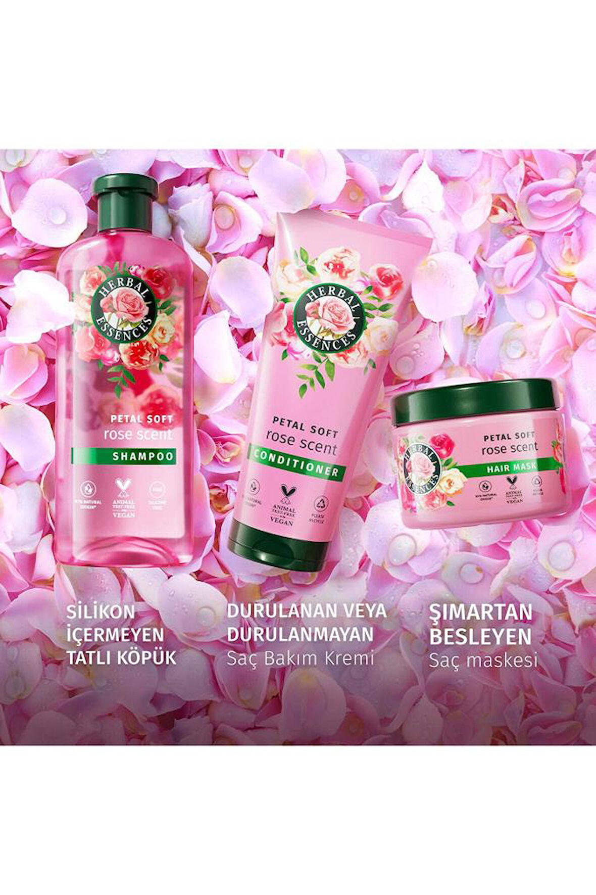 Herbal Essences Aloe + Argan + Gül + Hindistan Cevizi + Lavanta Şampuan 5 x 350 ML