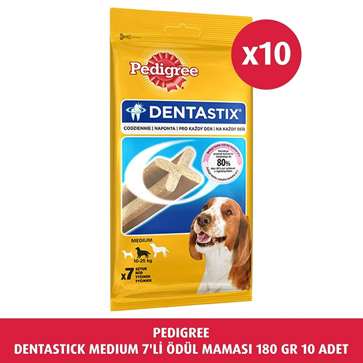 Pedigree Dentastix 7'li Ödül Maması 180 G 10X