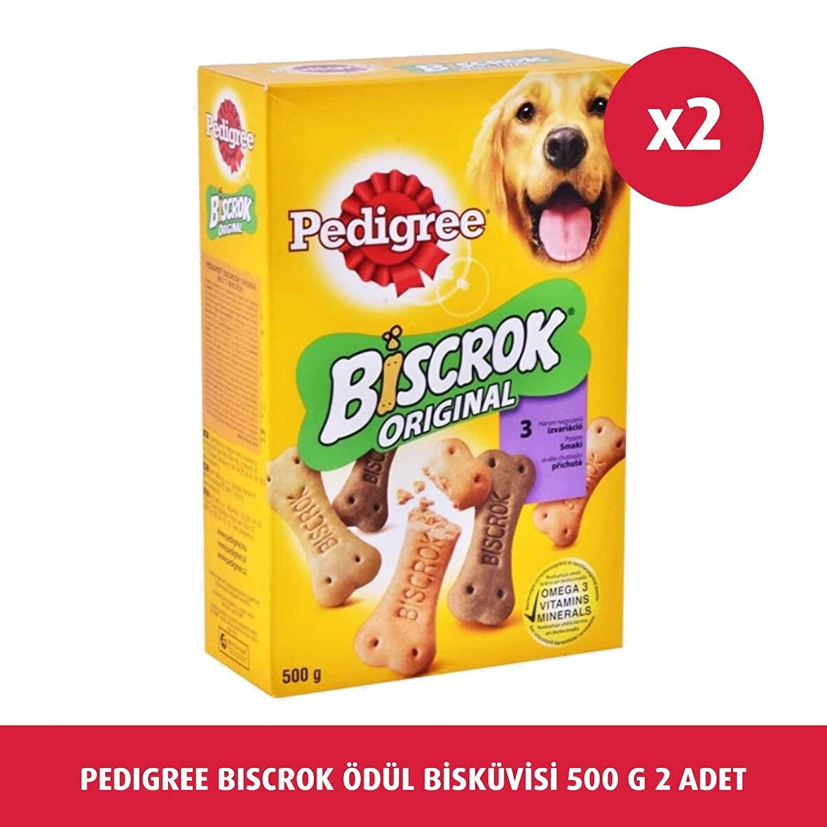 Pedigree Biscrok Ödül Bisküvisi 500 G 2X