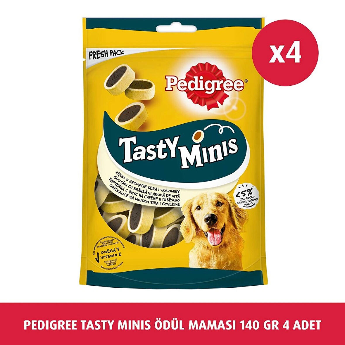 PEDİGREE TASTY MİNİS KÖPEK ÖDÜL MAMASI 140 G 4X