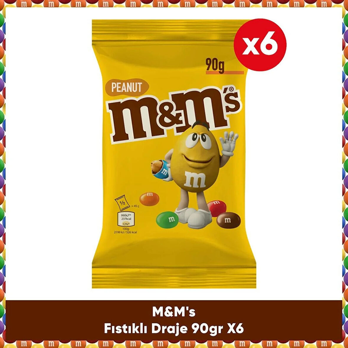 M&M's Fıstıklı Draje 90 G 6X