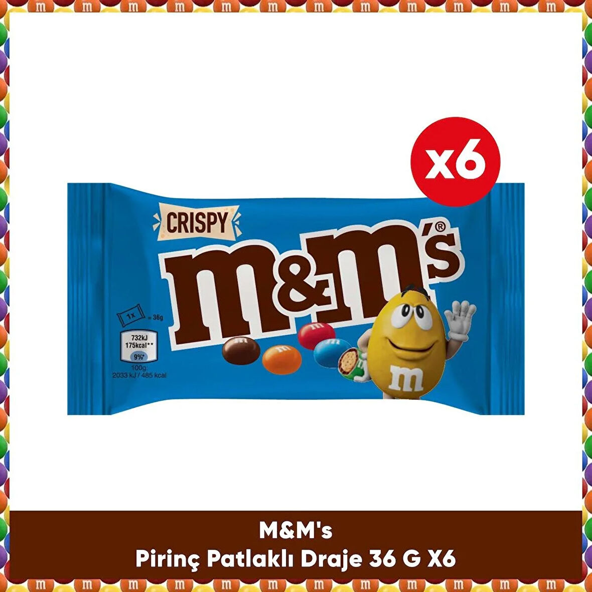 M&M's Pirinç Patlaklı Draje 36 G 6X