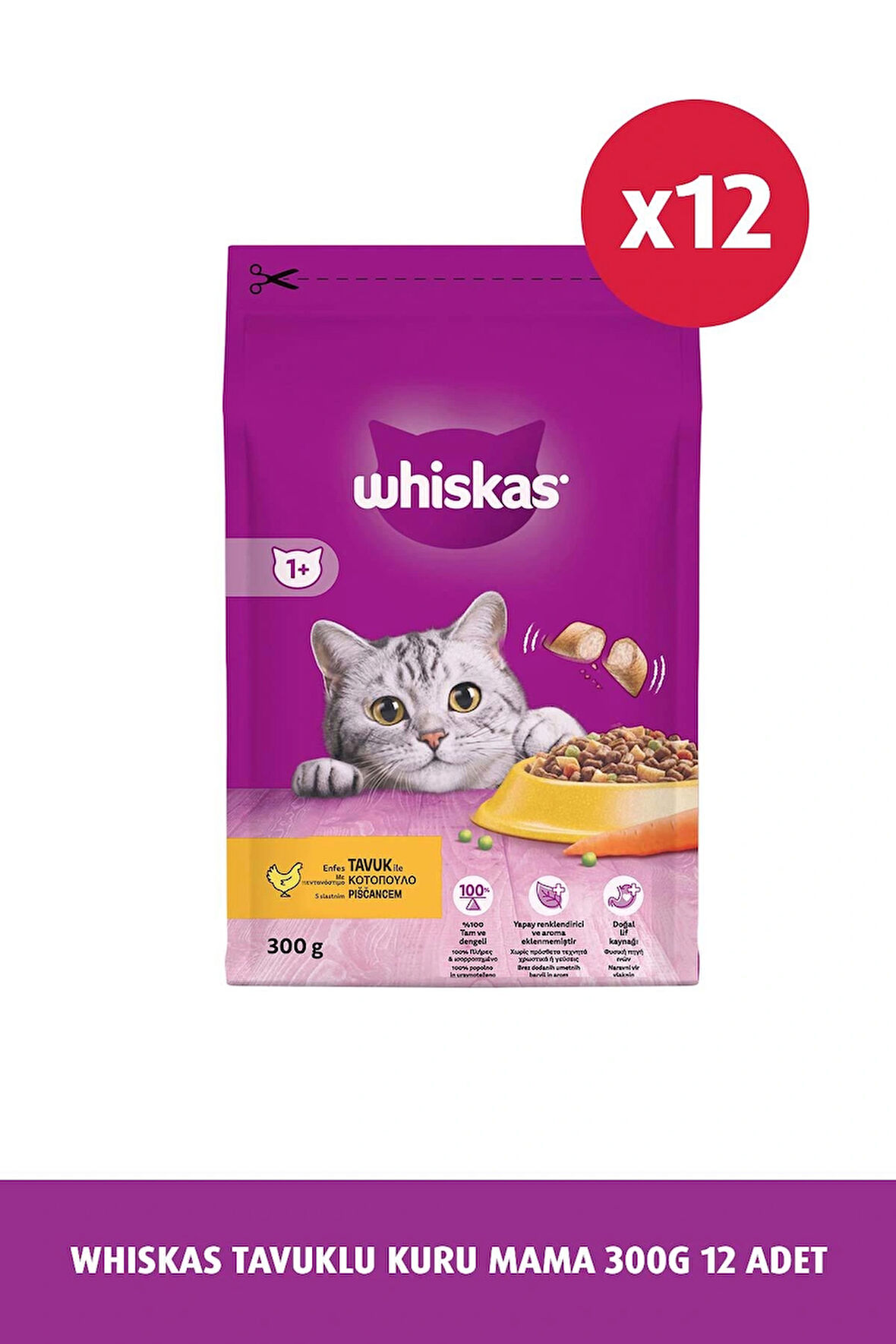 Tavuklu Ve Sebzeli Yetişkin Kedi Maması 12x300 gr