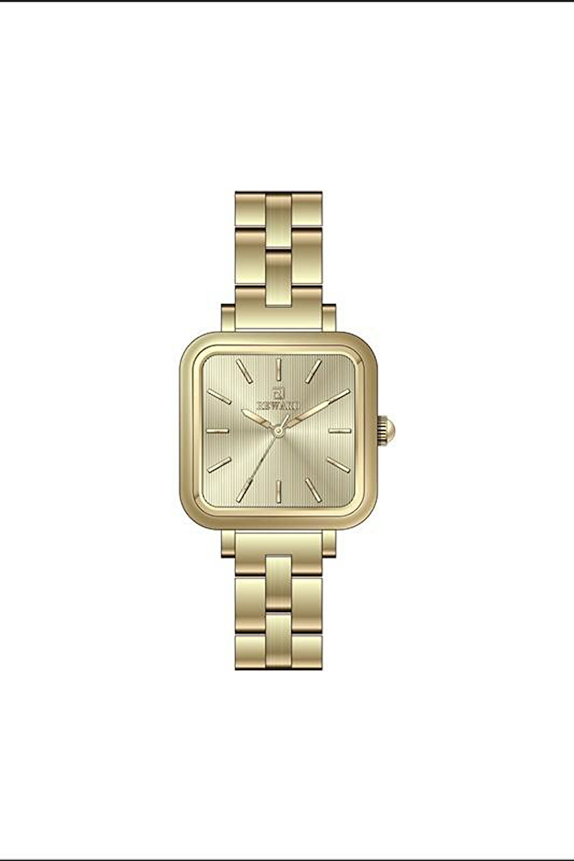 Reward RWA145714 Altın Sarı Renk Paslanmaz Çelik Kordon Küçük Kare Kadın Kol Saati