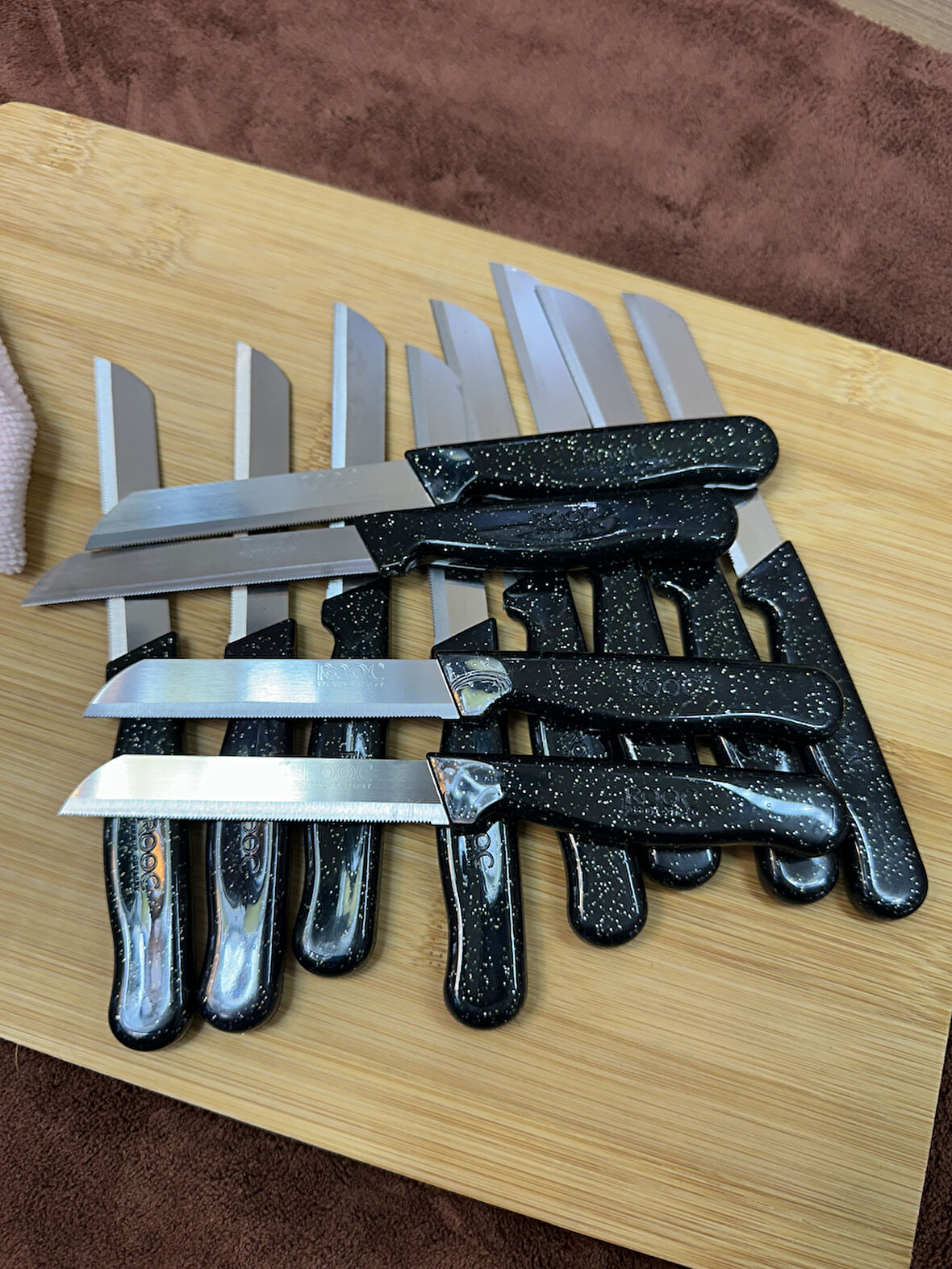 Kapris 12 Adet Meyve Bıçağı Seti Alman Model Siyah SLR01