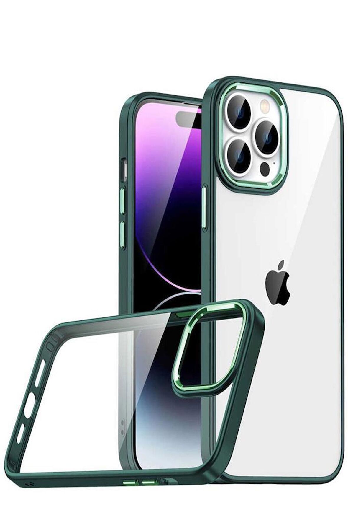 Apple iPhone 14 Pro Max Kılıf Kamera Korumalı Mat Renkli Silikon