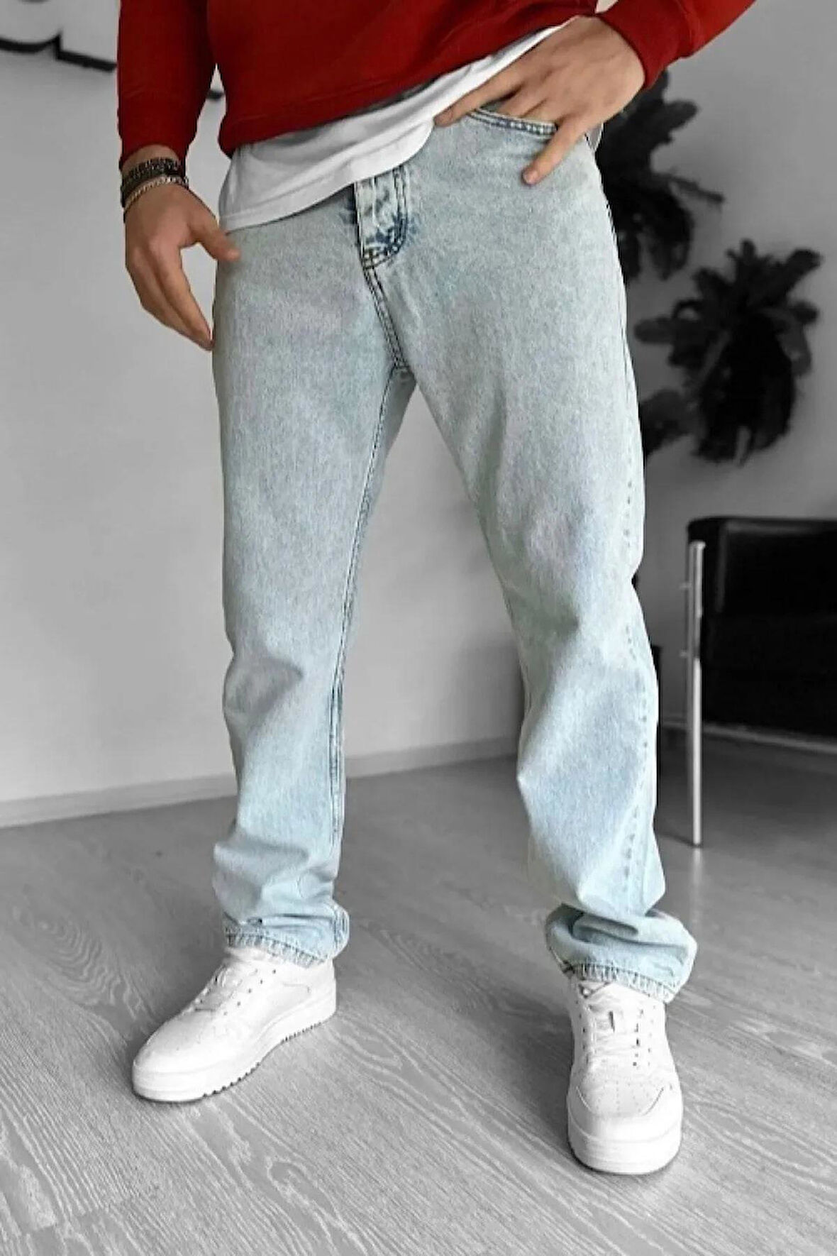 Captiva Denim Erkek Baggy Jean Pantolon 