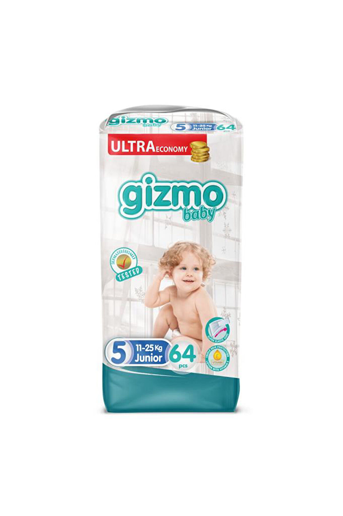 Gizmo Bebek Bezi Ultra Eco Paket 5 Numara Junior 64 Adet
