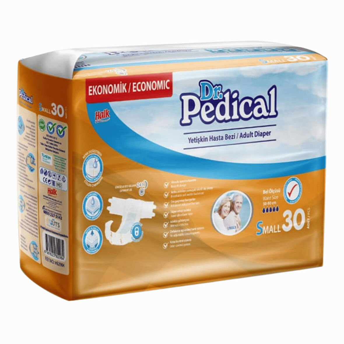 Dr.Pedical Belbantlı Small Beden Hasta Bezi 30 lu