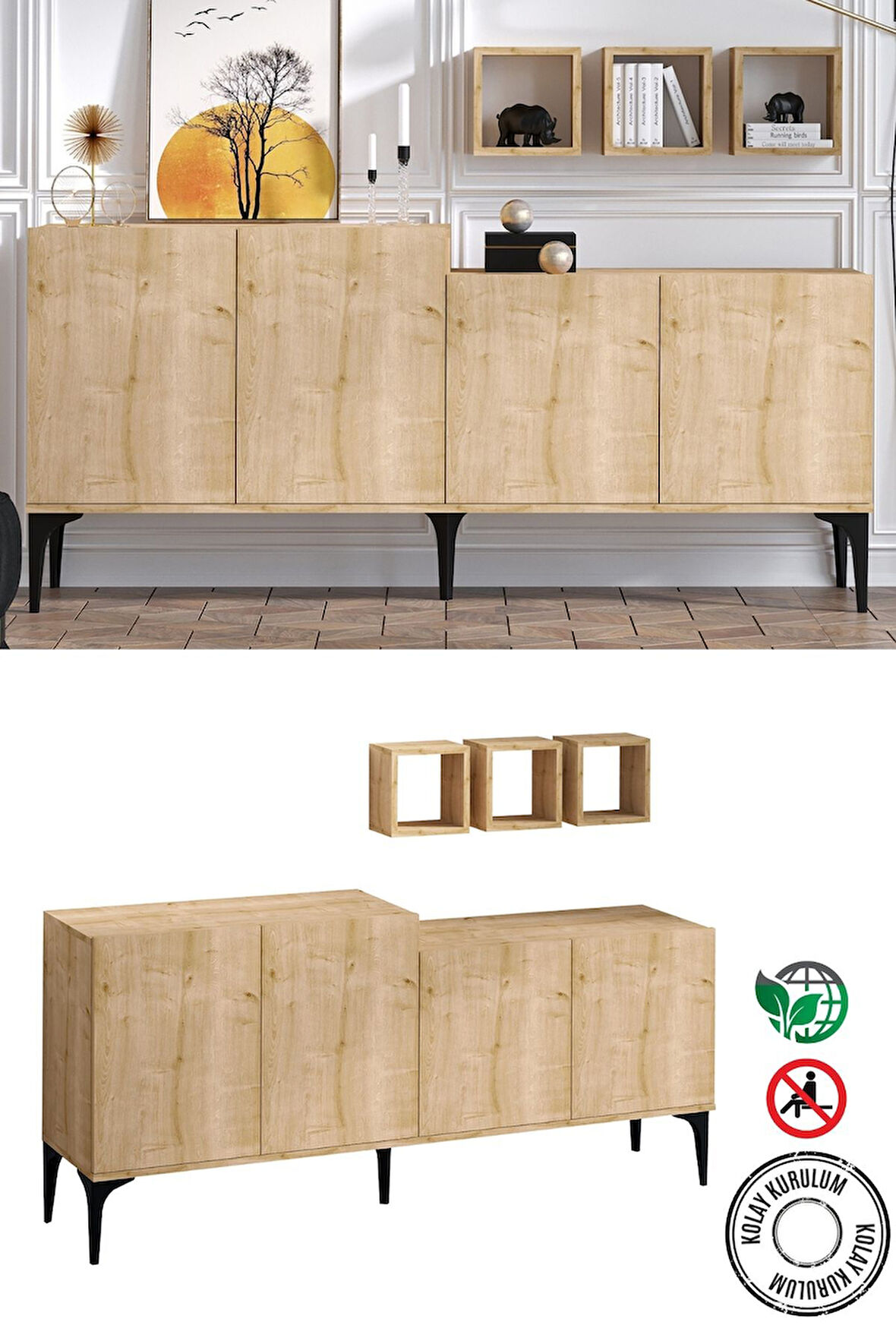 Decormet Magne Konsol Safir Meşe- Dec-20059