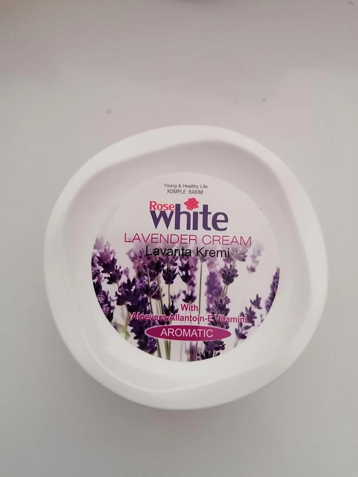 Rose White Aloevera+Allontoin+E vitamini katkılı Lavanta Kremi 125ML