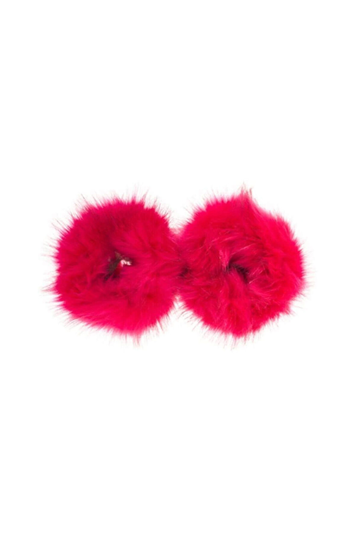 Kadın Suni Kürklü Peluş Yumuşak Bileklik Pembe