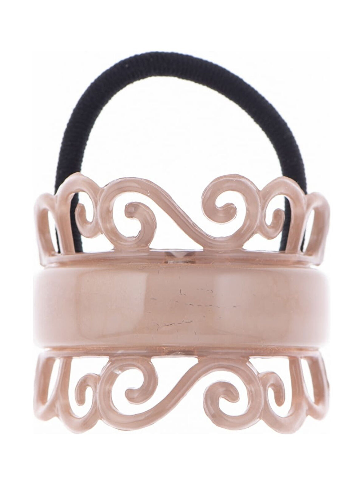 Çocuk Siyah Lastik Toka Bej Desenli